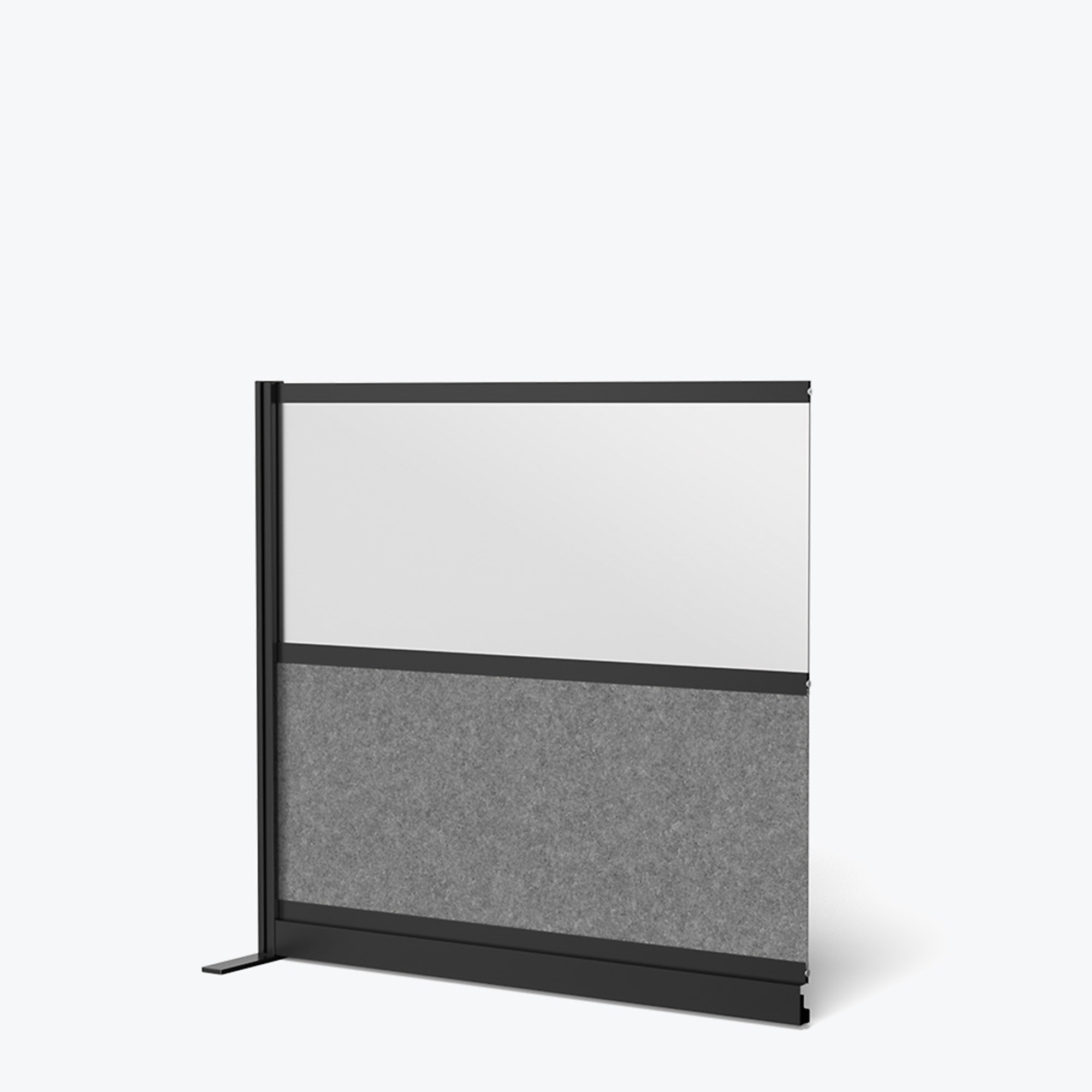 Luxor Mod Wall Divider System - 53in. x 48in., Black Frame, Polypropylene/PET Polyester Fabric, Model# MW-5348-XWCGWB